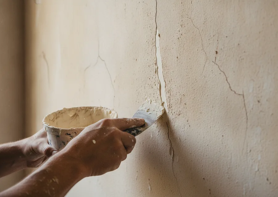Travaux de peinture sur une maison dans les Alpes-Maritimes — illustration